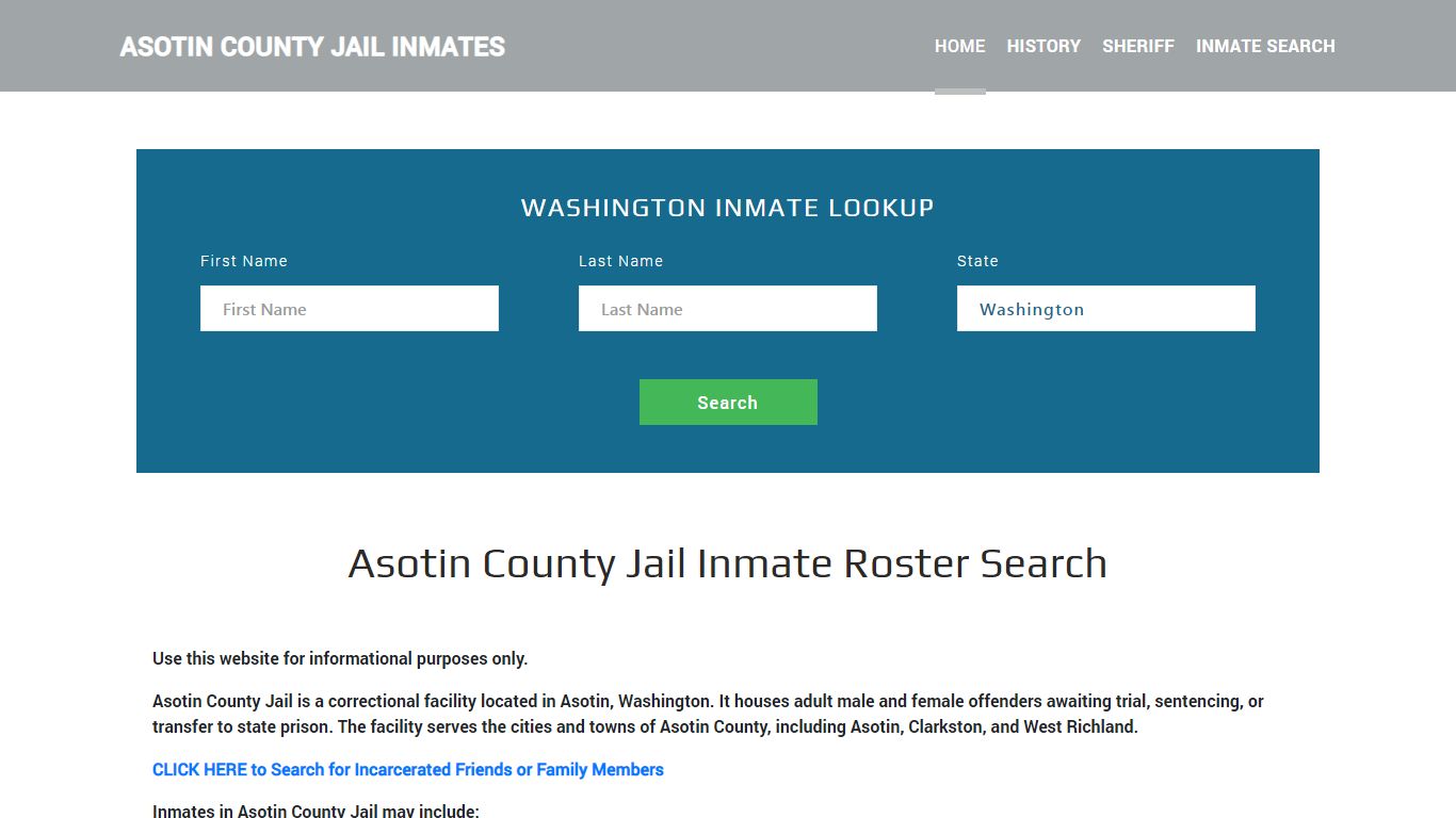 Asotin County Jail Inmate Roster Lookup, Clarkston, WA